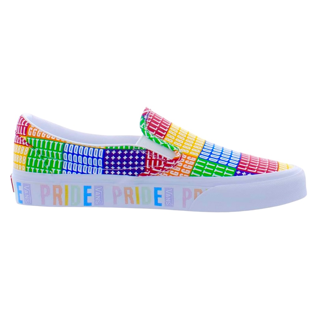 Vans Classic Slip-On Pride Rainbow Patchwork Sneakers Vn0a33tb448 M8.5 W10